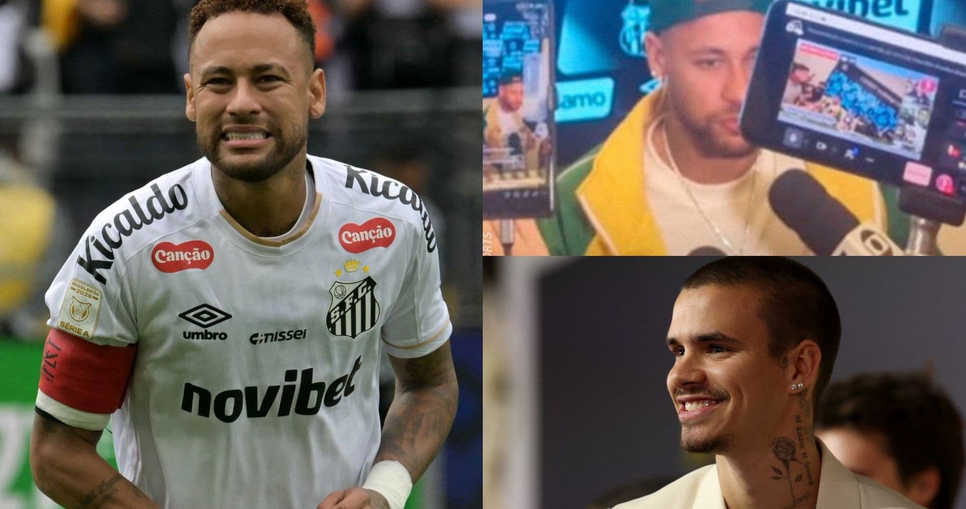 Neymar jugando en el Santos y en conferencias