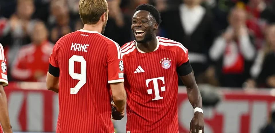 Jugadores de Bayern celebrando durante un partido