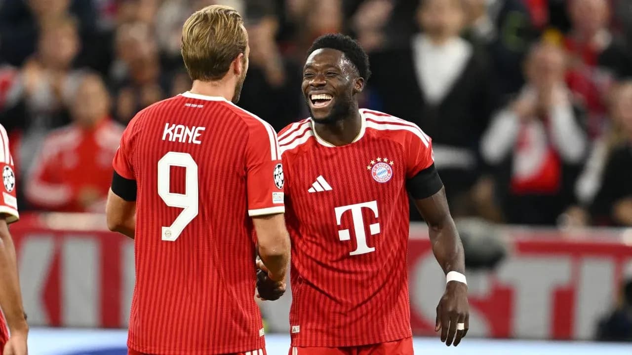 Jugadores de Bayern celebrando durante un partido