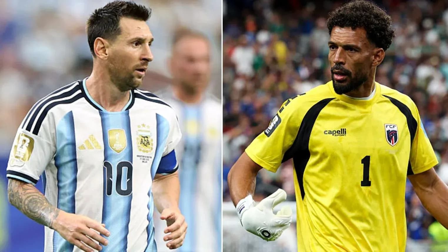 Lionel Messi y portero de Cabo Verde