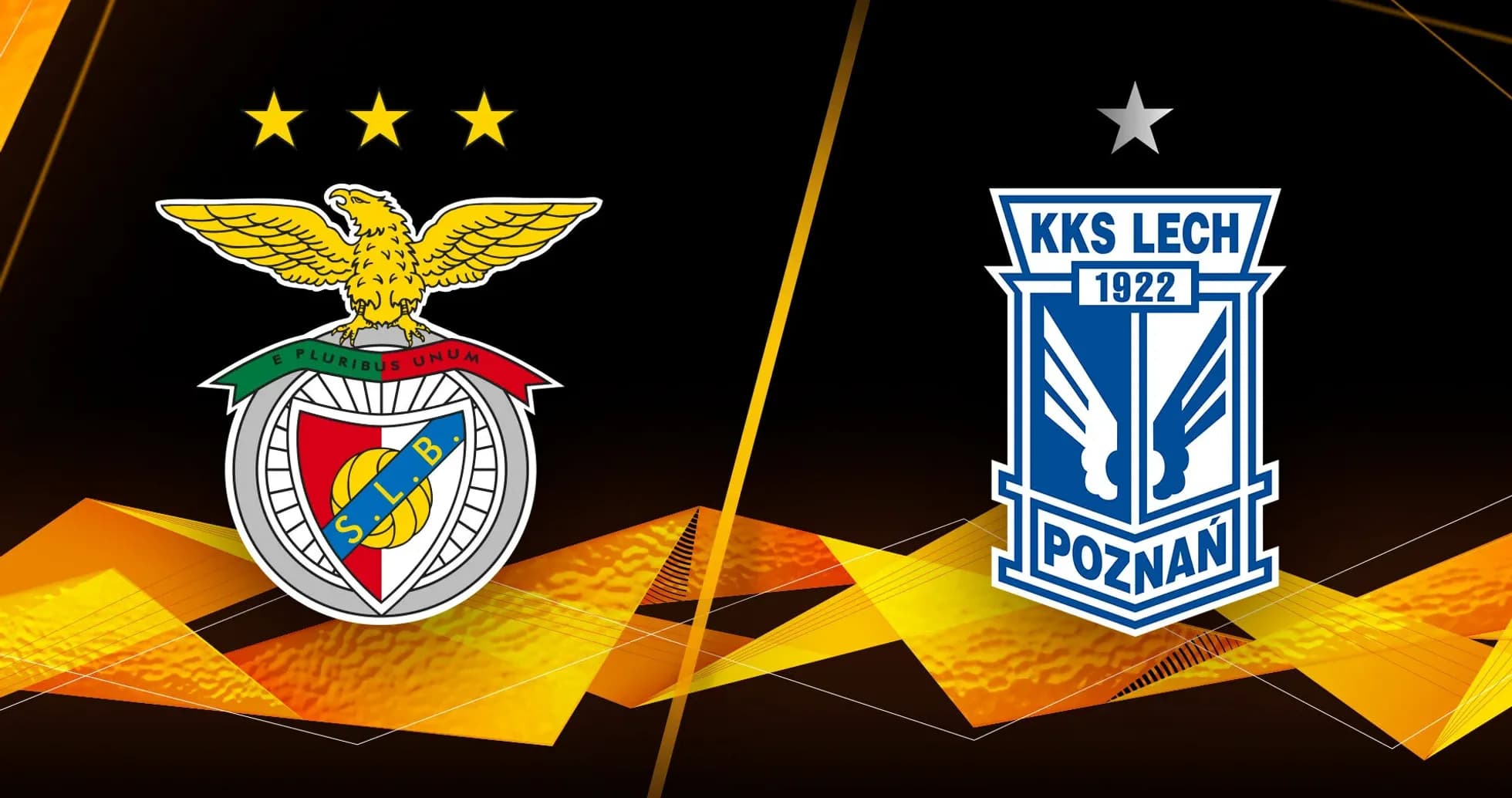 Logos de Benfica y Lech Poznan para Europa League