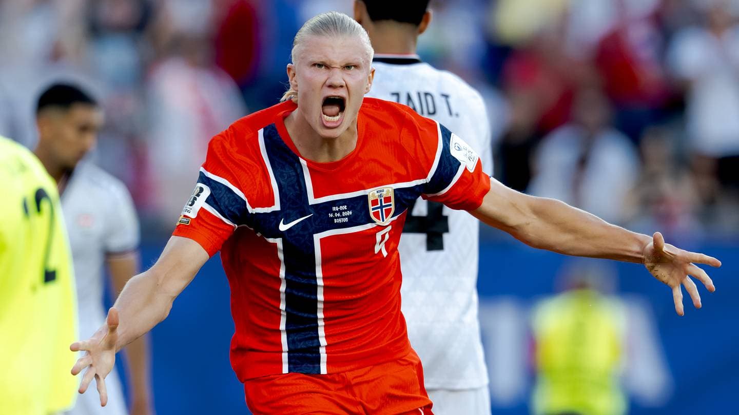 Cómo fue el debut de Erling Haaland en el Mundial con Noruega