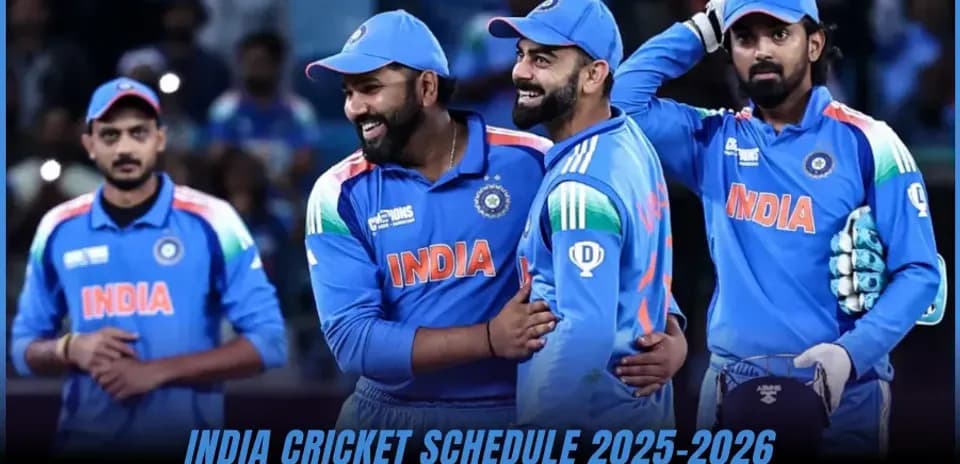 Calendario del Equipo de Críquet de India 2025-26: Próximos Partidos, Series y Fechas