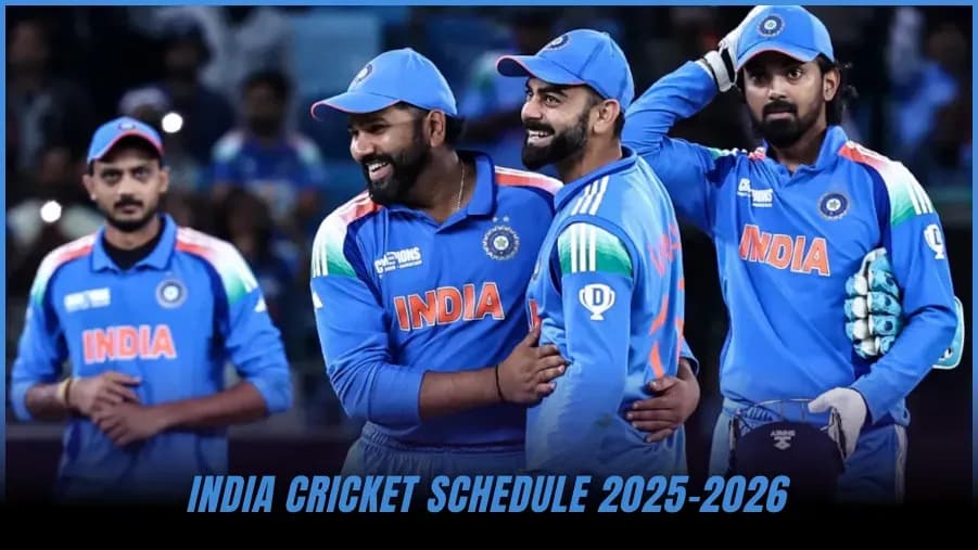 Calendario del Equipo de Críquet de India 2025-26: Próximos Partidos, Series y Fechas