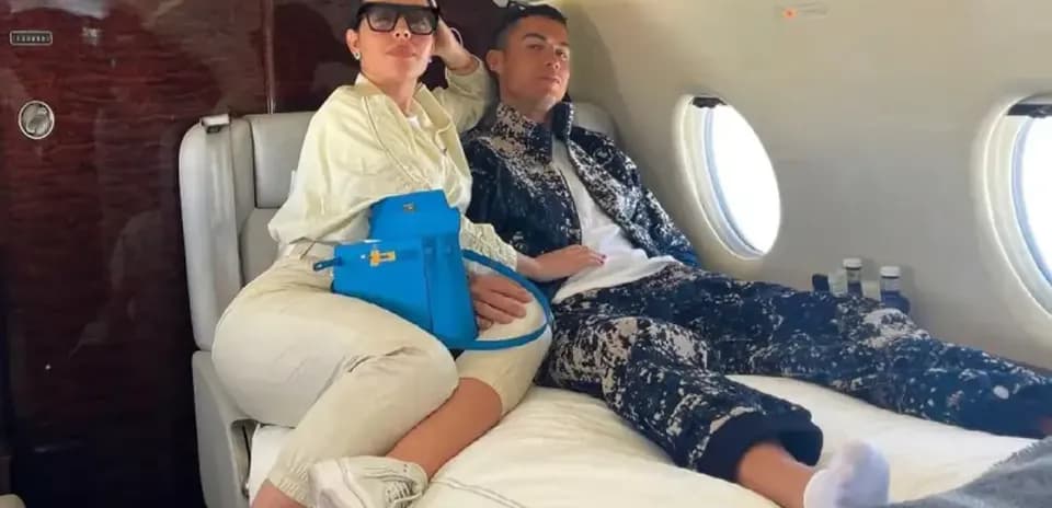Georgina Rodríguez se apodera del jet privado de ₦96 mil millones de Ronaldo tras su boda lujosa