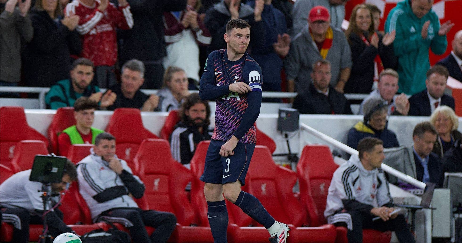 Liverpool elimina a Tottenham en la Carabao Cup con un emotivo regreso de Andy Robertson a Anfield