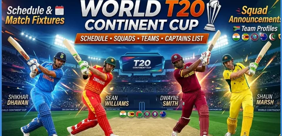 Calendario, Equipos y Capitanes del World T20 Continent Cup