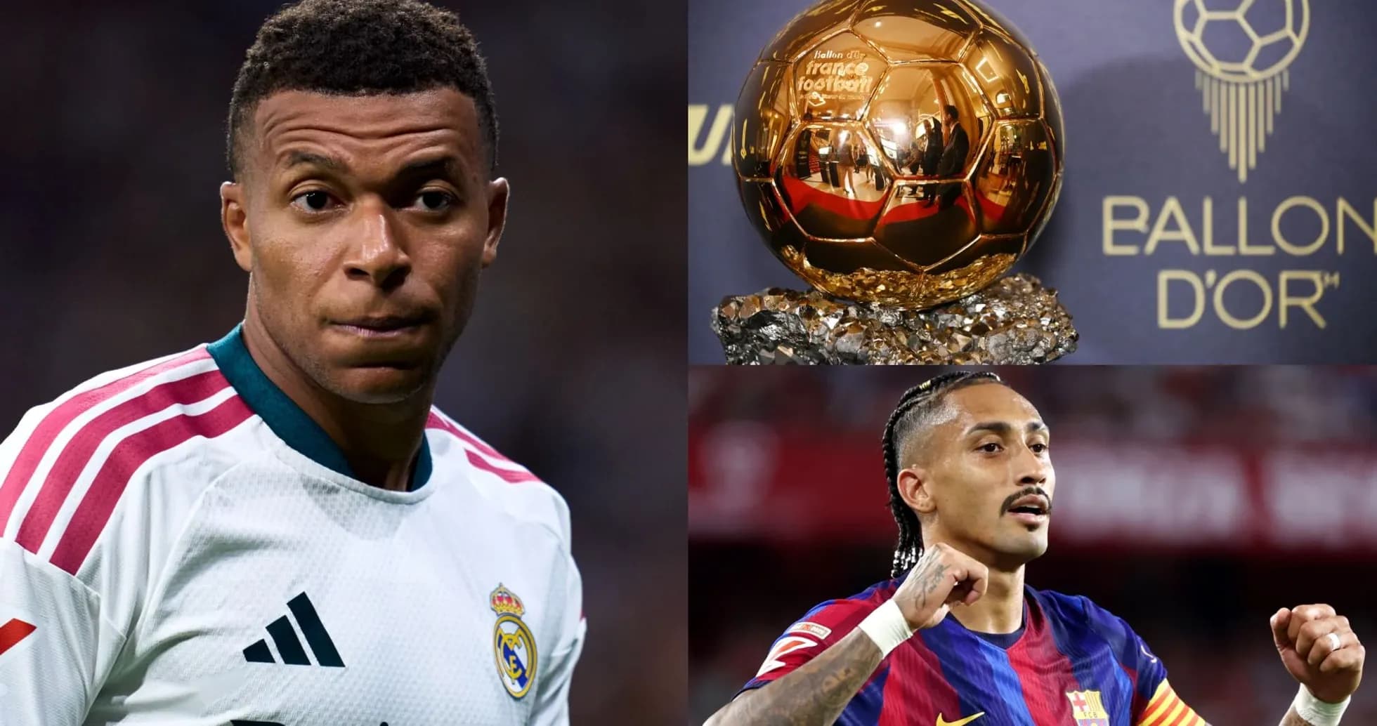 Kylian Mbappé y jugador de Barcelona con Balón de Oro Kylian Mbappé y jugador de Barcelona con Balón de Oro
