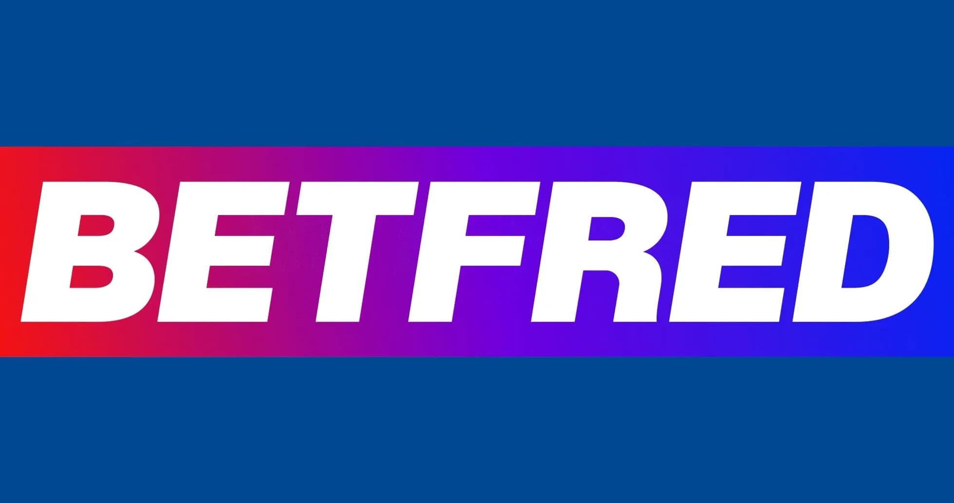 Logo de Betfred en fondo azul Logo de Betfred en fondo azul