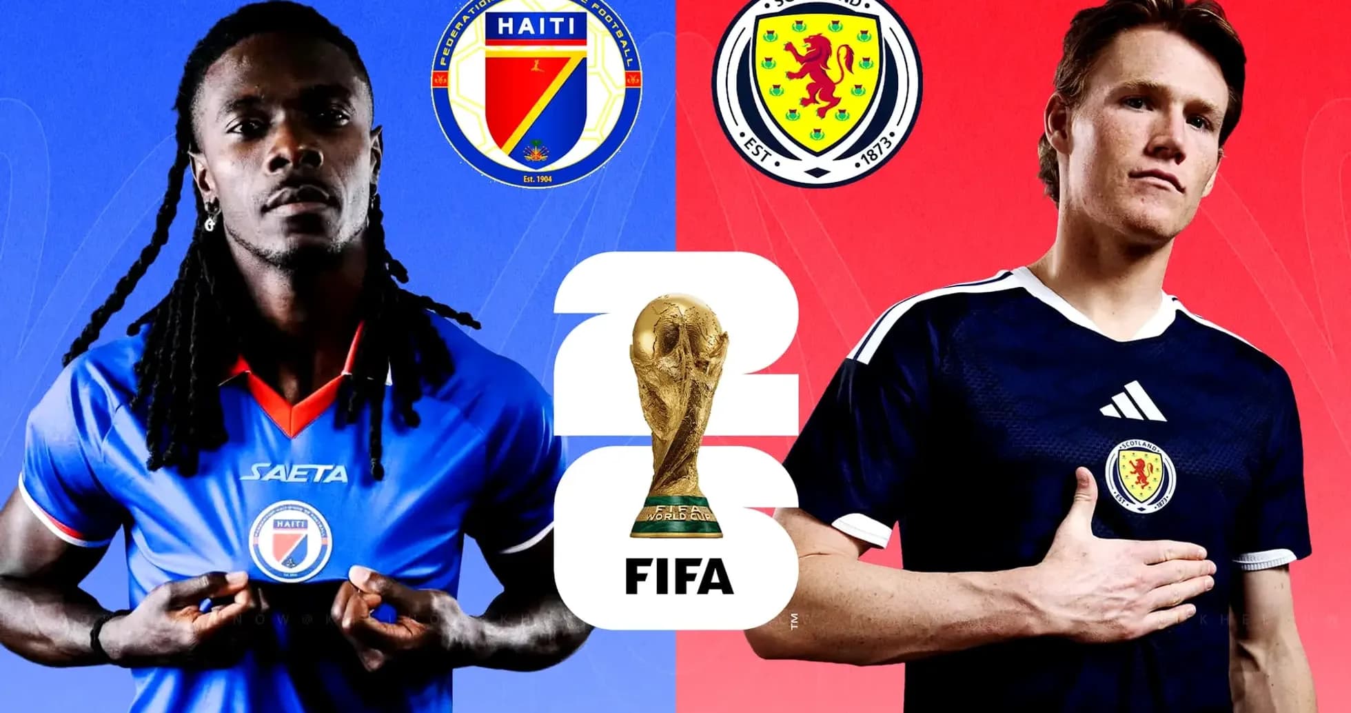 Jugadores de Haití y Escocia para la Copa Mundial Jugadores de Haití y Escocia para la Copa Mundial