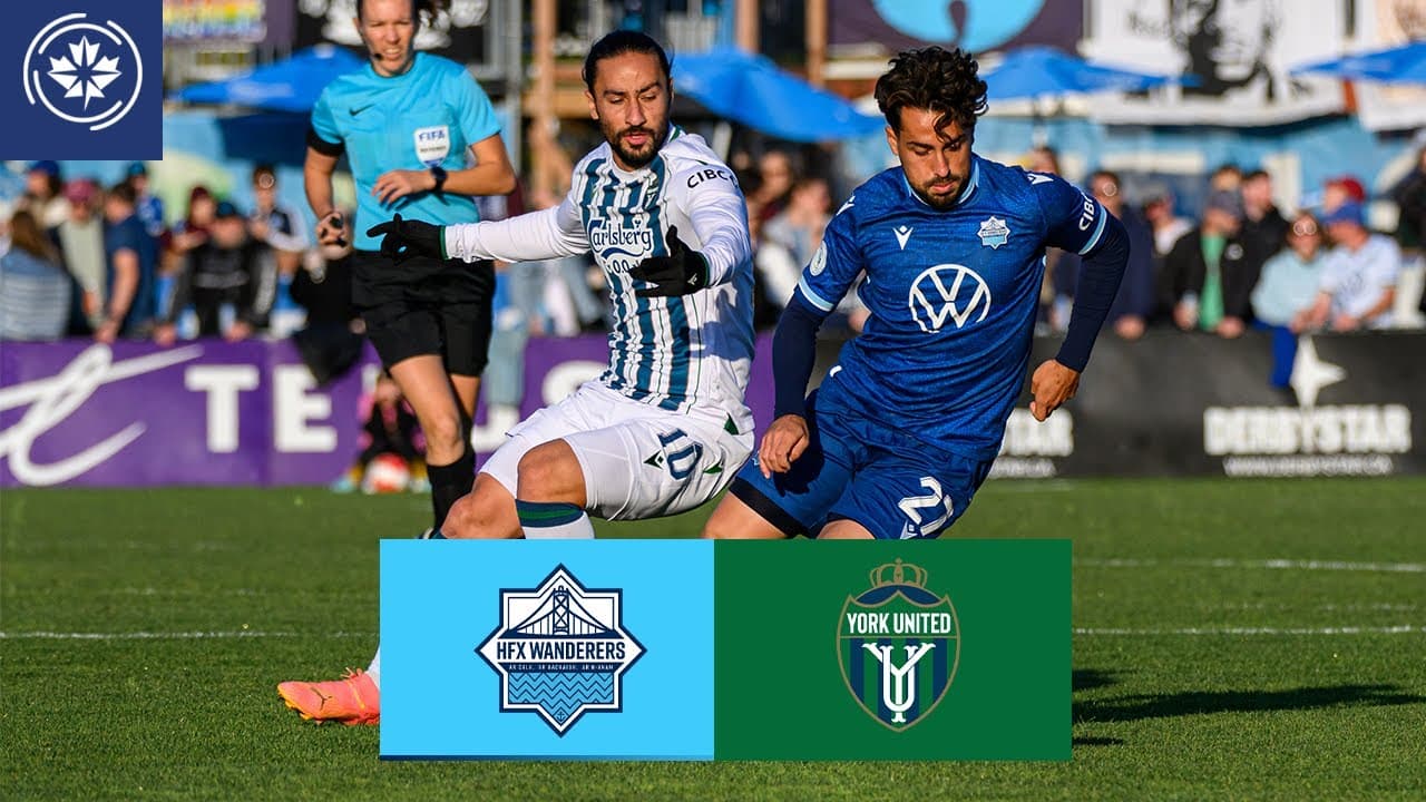 HFX Wanderers FC contra York United en el campo HFX Wanderers FC contra York United en el campo