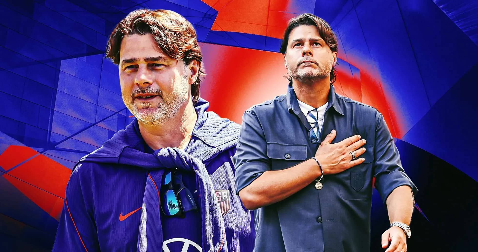 Entrenador en acción con fondo gráfico colorido Entrenador en acción con fondo gráfico colorido
