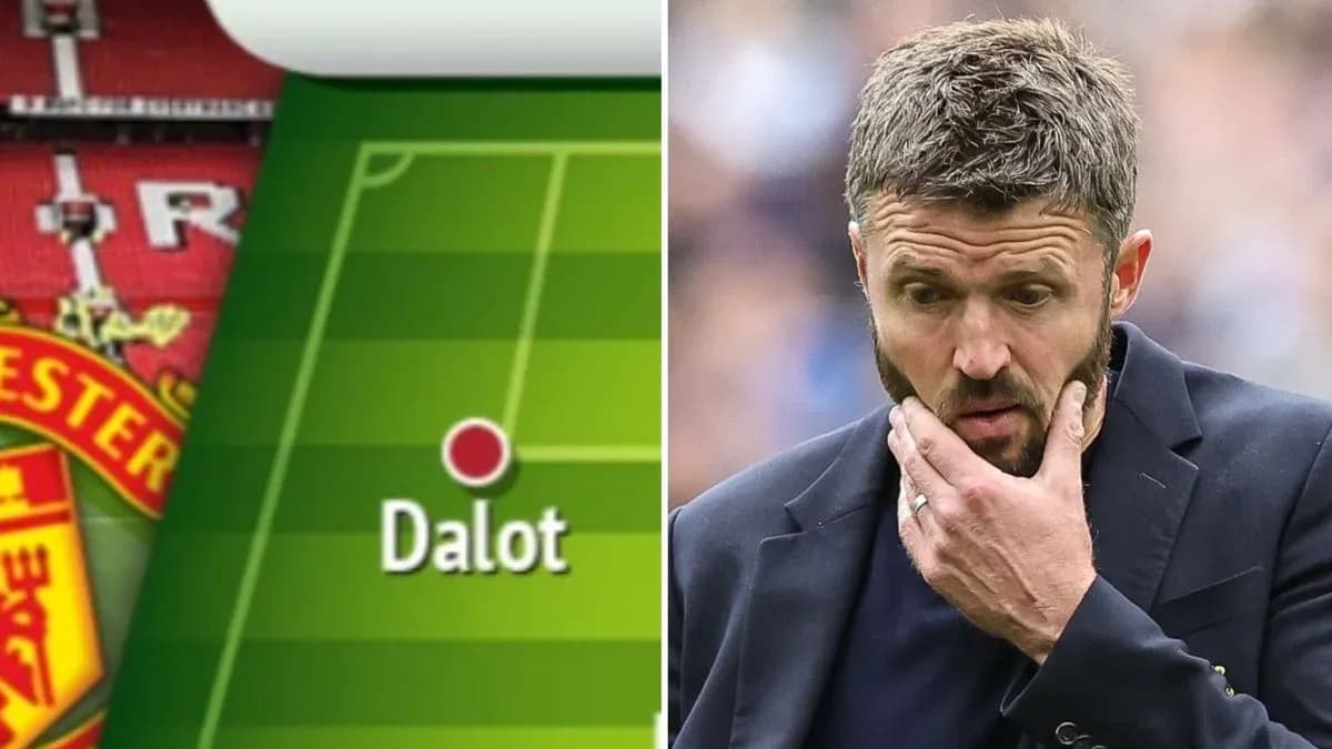 Gráfico táctico con Dalot y entrenador pensativo Gráfico táctico con Dalot y entrenador pensativo