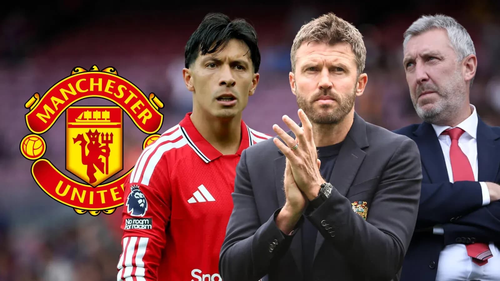 Jugadores y entrenadores de Manchester United en primer plano Jugadores y entrenadores de Manchester United en primer plano