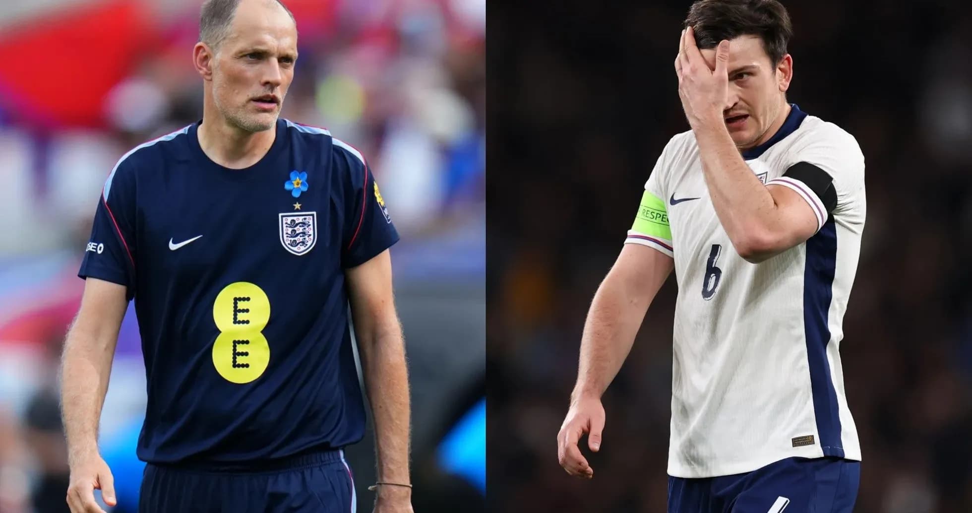 Entrenador y jugador de Inglaterra en el partido Entrenador y jugador de Inglaterra en el partido