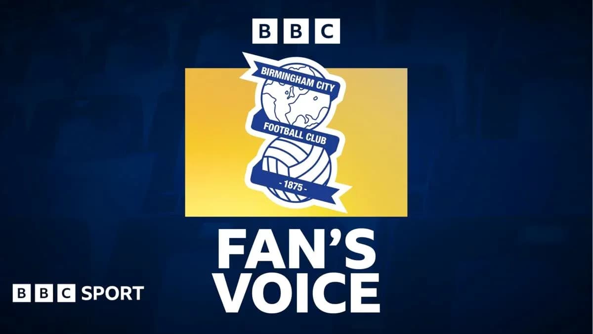 Logo de Birmingham City FC con texto de 'FAN'S VOICE' Logo de Birmingham City FC con texto de 'FAN'S VOICE'