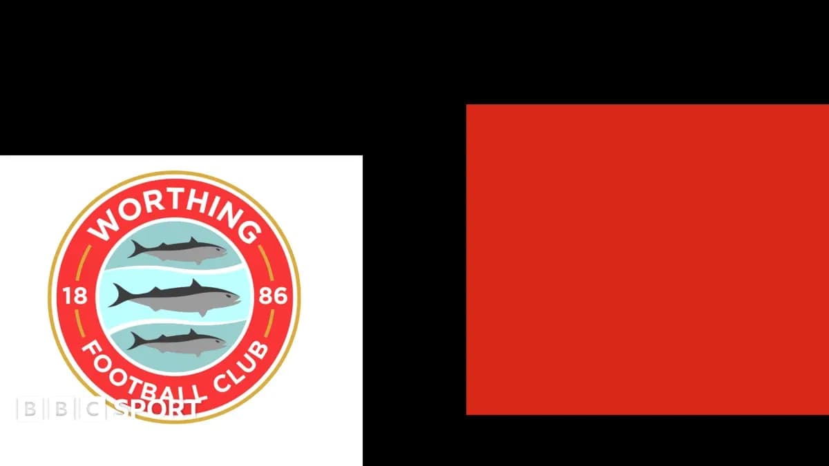 Logotipo del Worthing Football Club en fondo blanco Logotipo del Worthing Football Club en fondo blanco