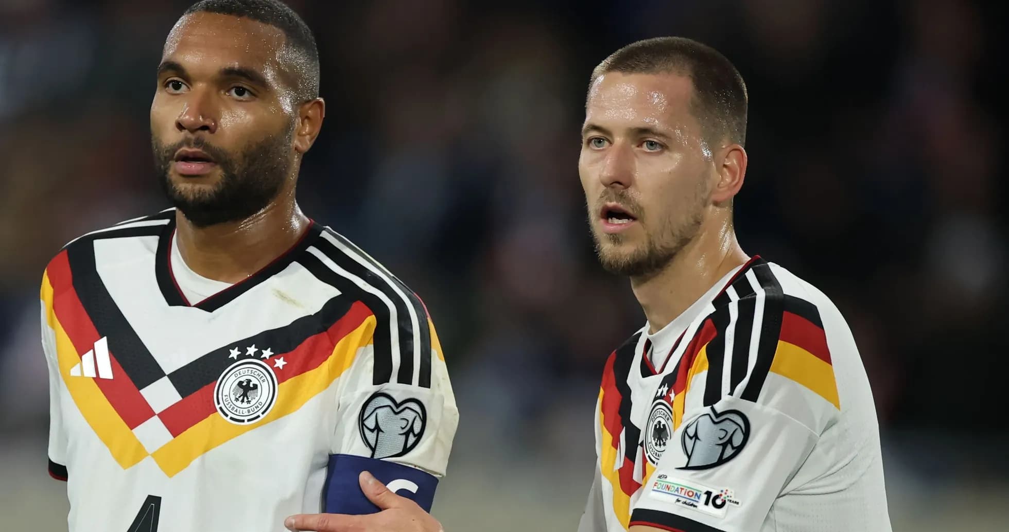 Jugadores de Alemania en el campo durante el partido Jugadores de Alemania en el campo durante el partido