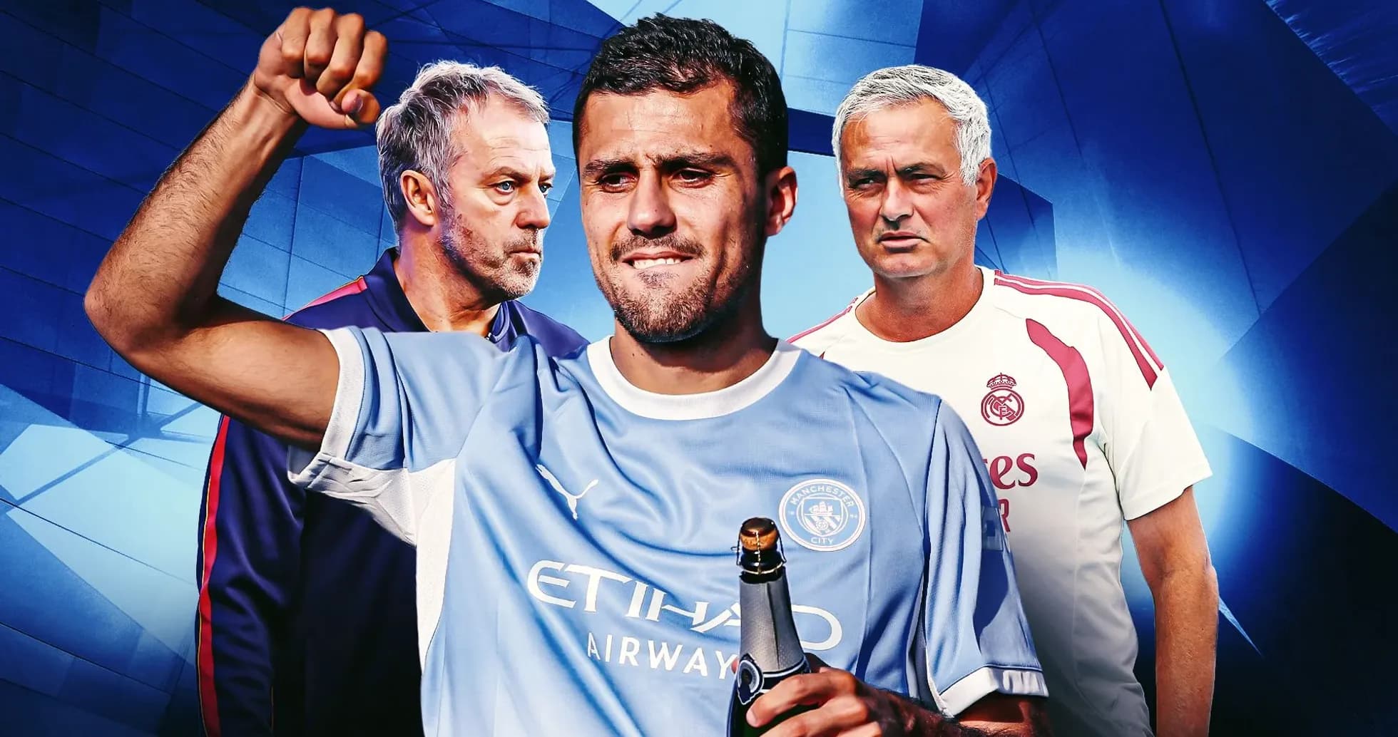 Jugador con camiseta de Manchester City y botellas Jugador con camiseta de Manchester City y botellas