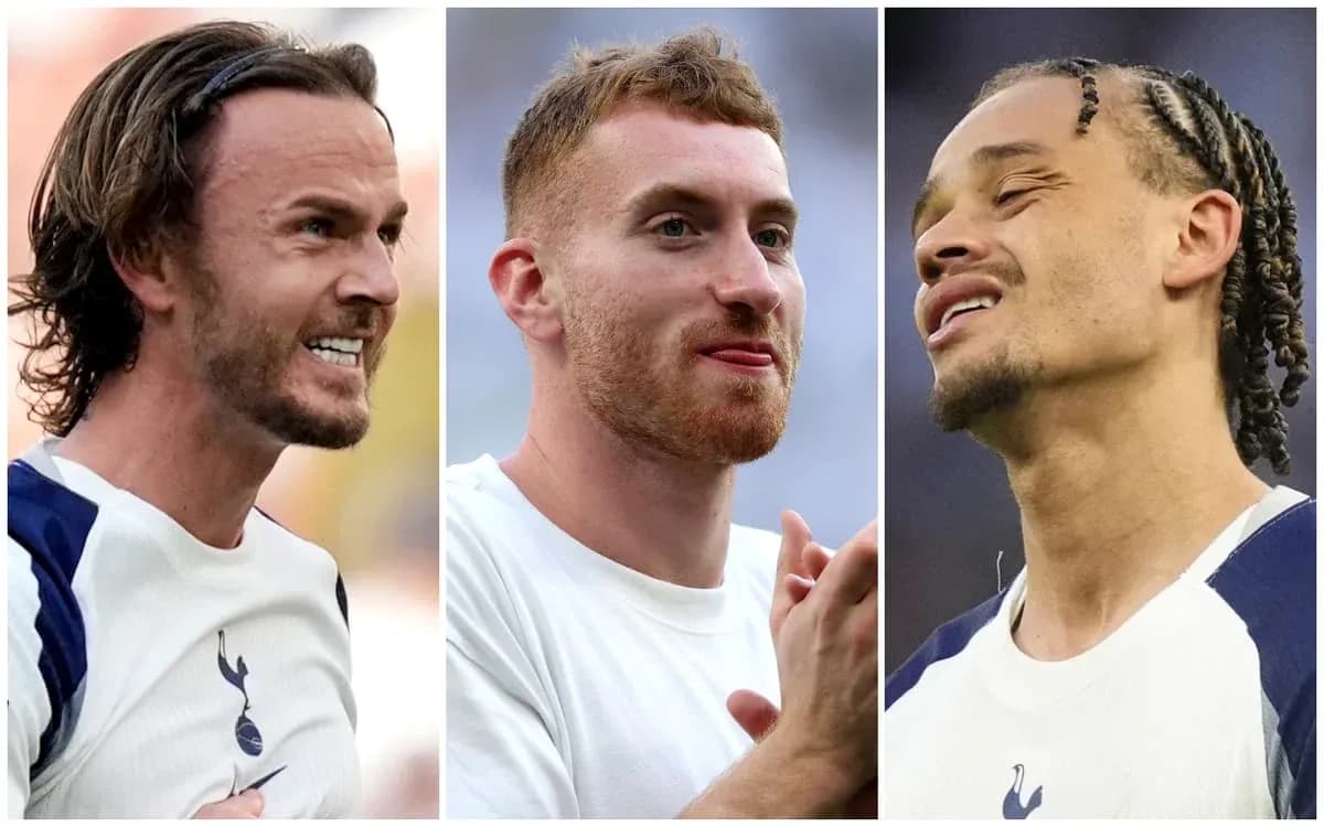 Tres jugadores de Tottenham posando juntos Tres jugadores de Tottenham posando juntos