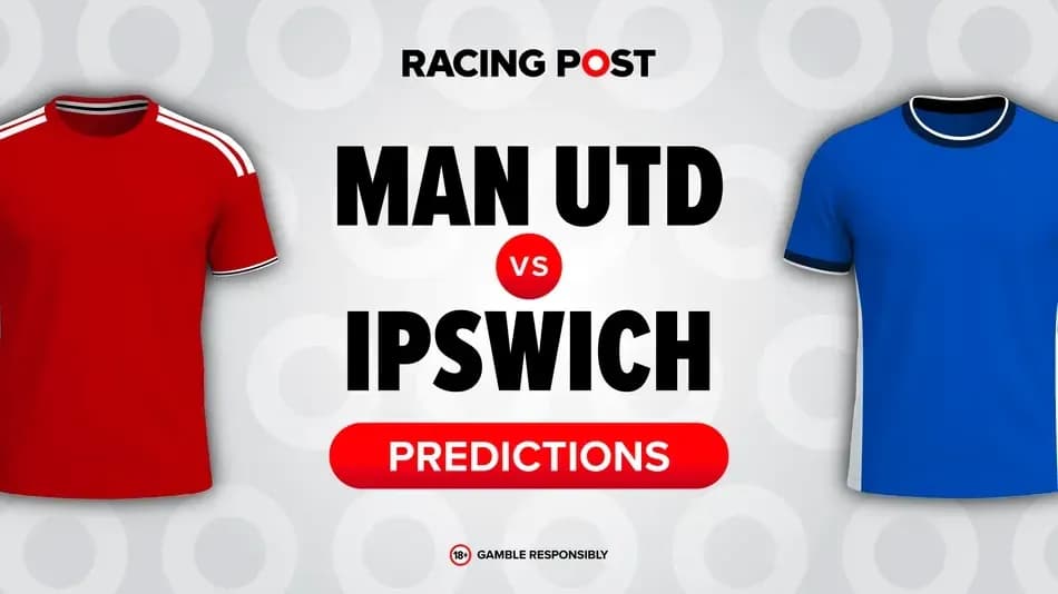 Camisas de Man Utd y Ipswich con texto de predicciones Camisas de Man Utd y Ipswich con texto de predicciones