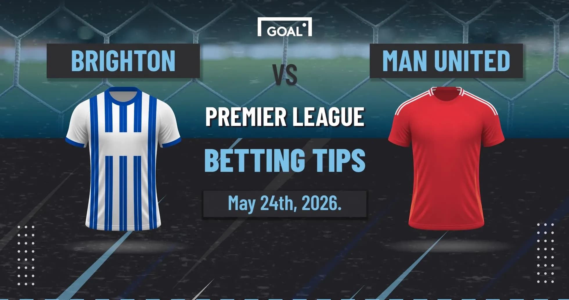 Camisetas de Brighton y Manchester United para partido Camisetas de Brighton y Manchester United para partido