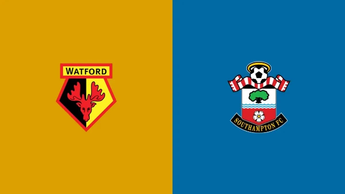 Escudos de Watford y Southampton FC juntos Escudos de Watford y Southampton FC juntos