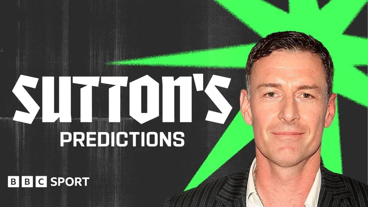 Sutton's Predictions graphic with a man smiling Sutton's Predictions graphic with a man smiling