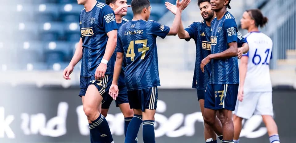 Jugadores del Philadelphia Union II celebrando un gol Jugadores del Philadelphia Union II celebrando un gol