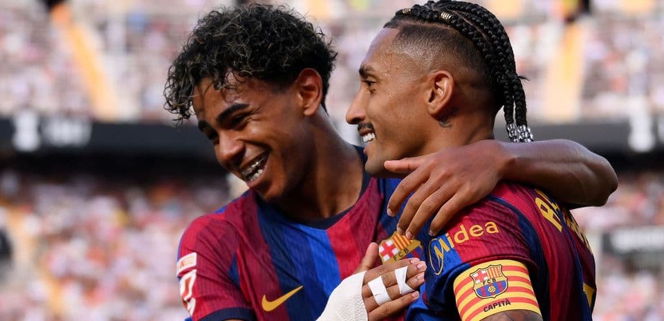 Raphinha iguala récord de Messi y Lamine Yamal anota dos veces en victoria contundente del Barcelona sobre Valencia Raphinha iguala récord de Messi y Lamine Yamal anota dos veces en victoria contundente del Barcelona sobre Valencia