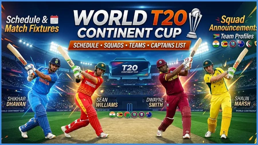 Calendario, Equipos y Capitanes del World T20 Continent Cup Calendario, Equipos y Capitanes del World T20 Continent Cup